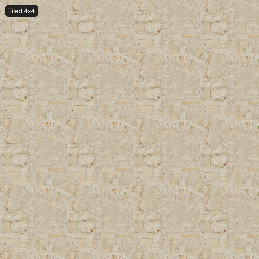 Arch Rubble Stone väggstruktur, Beige