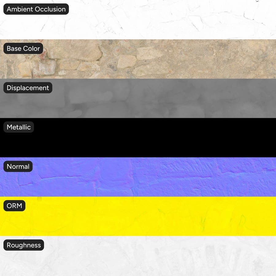 Arch Rubble Stone väggstruktur, Beige