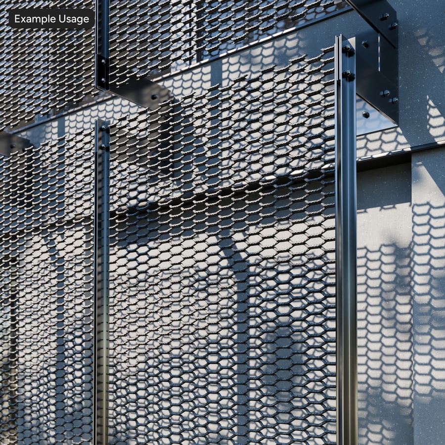 Delikli Izgara Metallic Doku