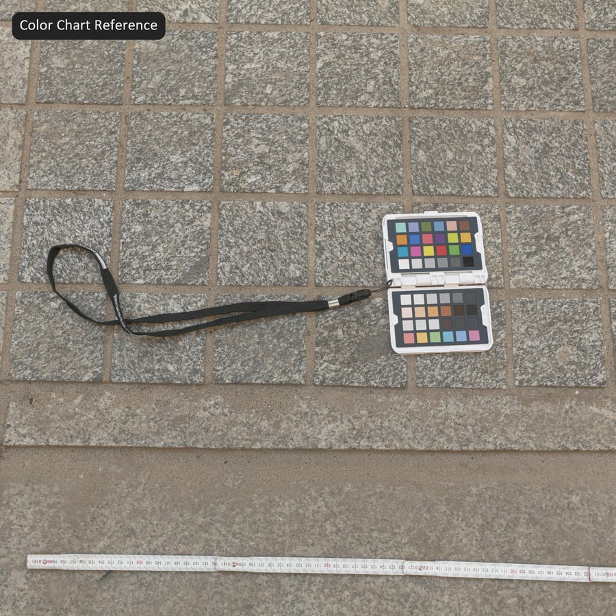 Kwadratowa płytka granitowa o fakturze kostki brukowej