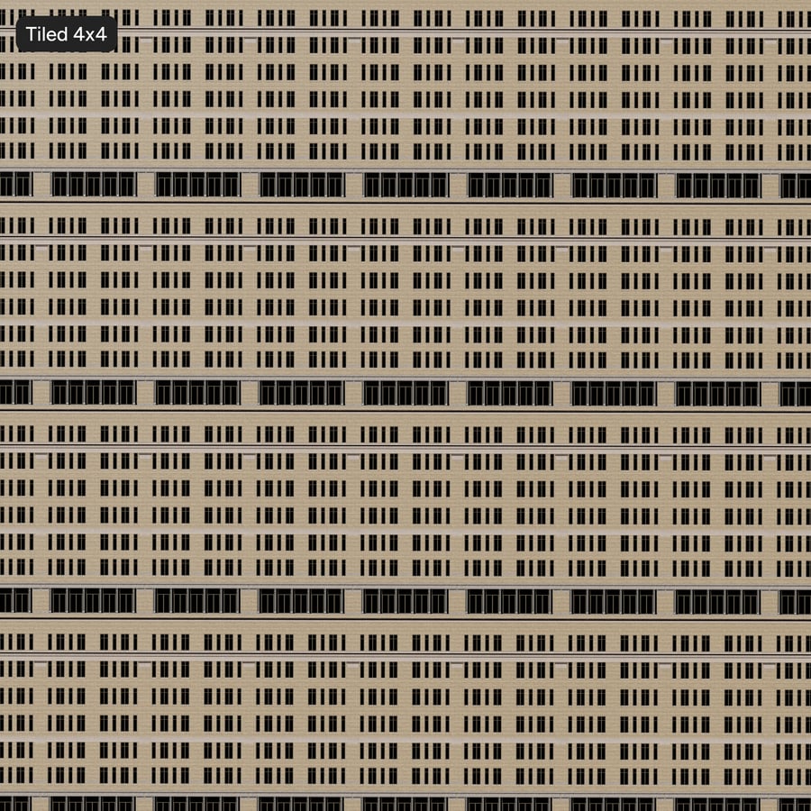 Beaux-Arts Brick Facade Aerial Texture, Cream