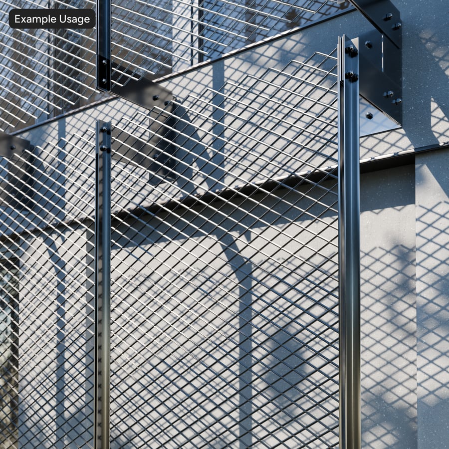 Perforowana metaliczna tekstura Criss Cross
