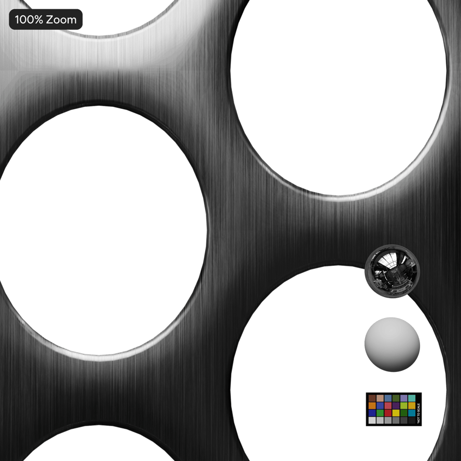 圓形穿孔 Metallic 紋理