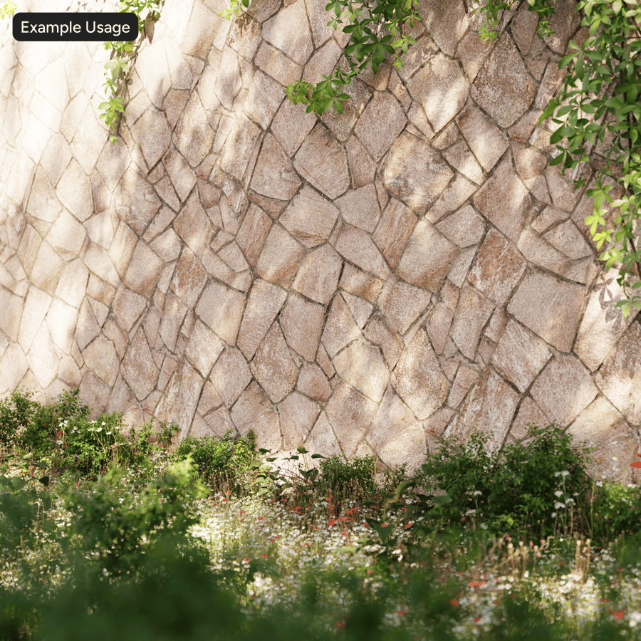 Large Rubble Field Stone Wall Texture