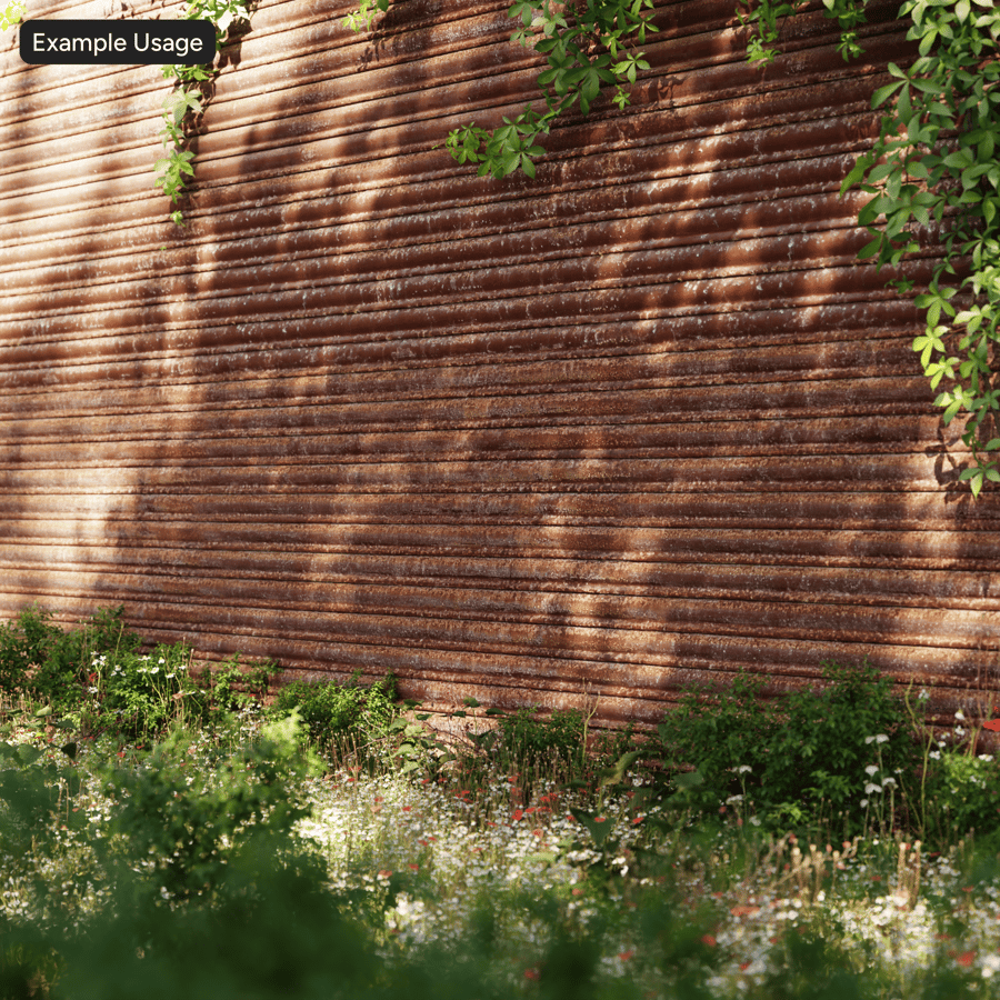 Rusted Roller Door Metal Texture