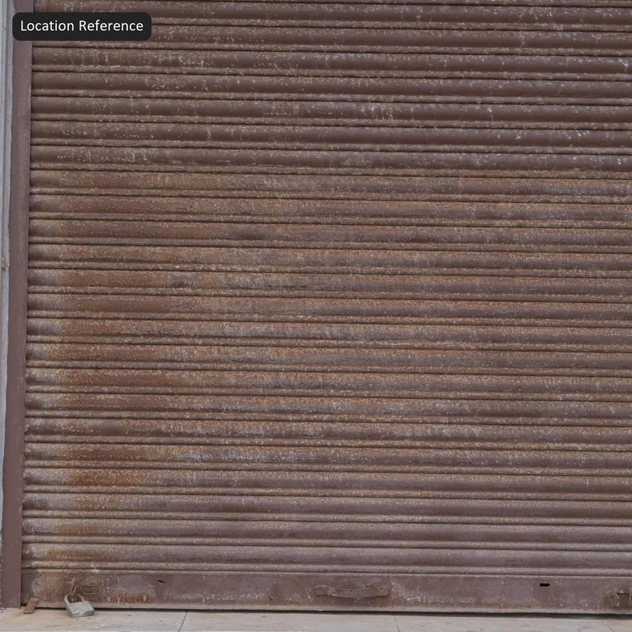 Rusted Roller Door Metal Texture