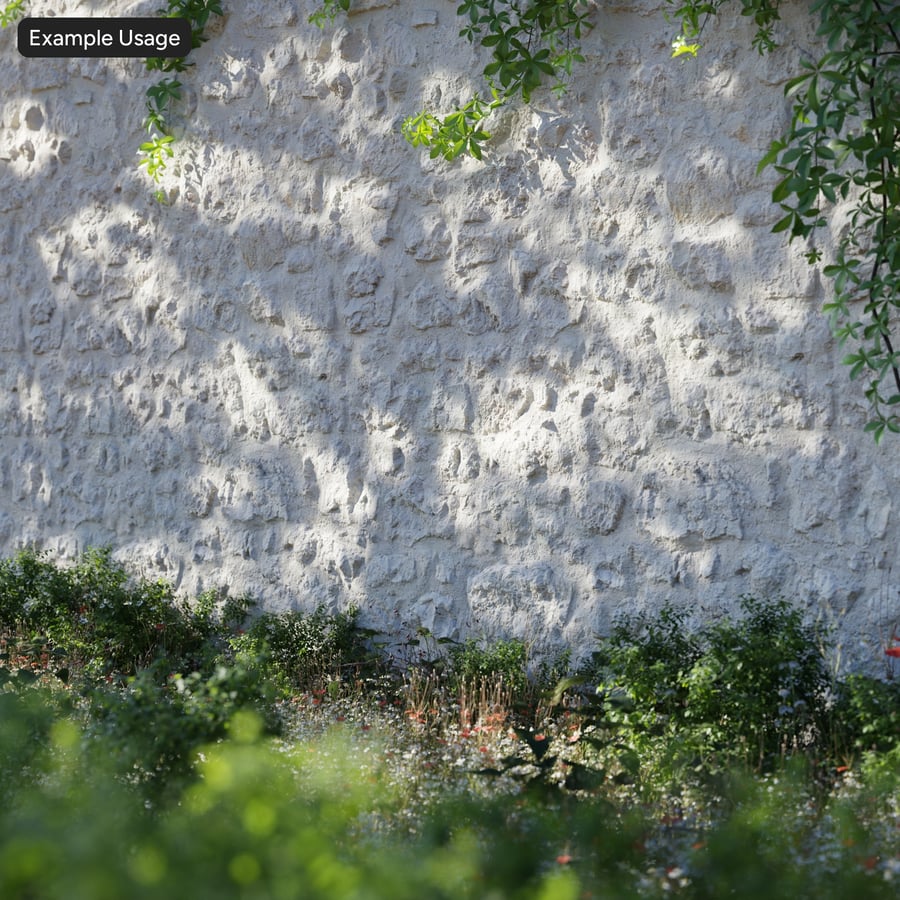 Texture Muro in Pietra a Secco, Bianco Crema