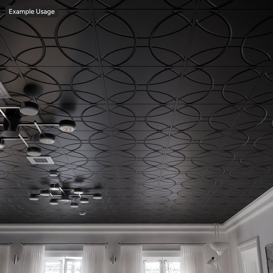 Textura de teto de azulejo com padrão geométrico, cinza