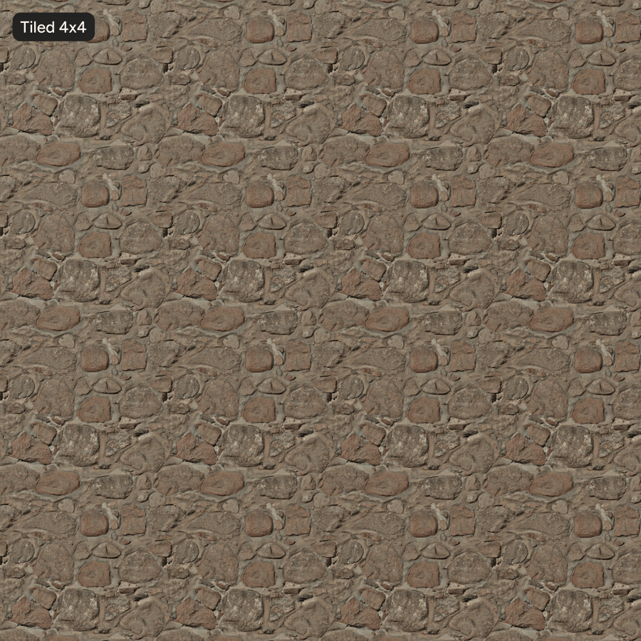 Worn Rubble Stone Wall Texture