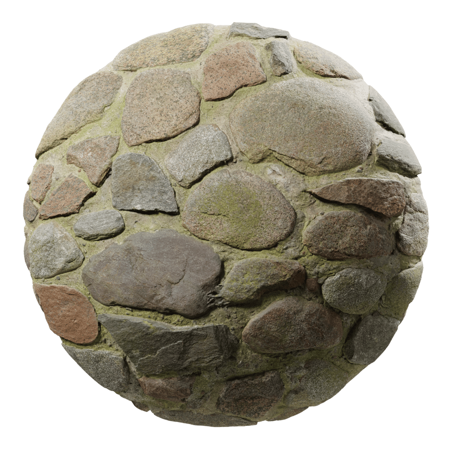 苔藓碎石墙面纹理