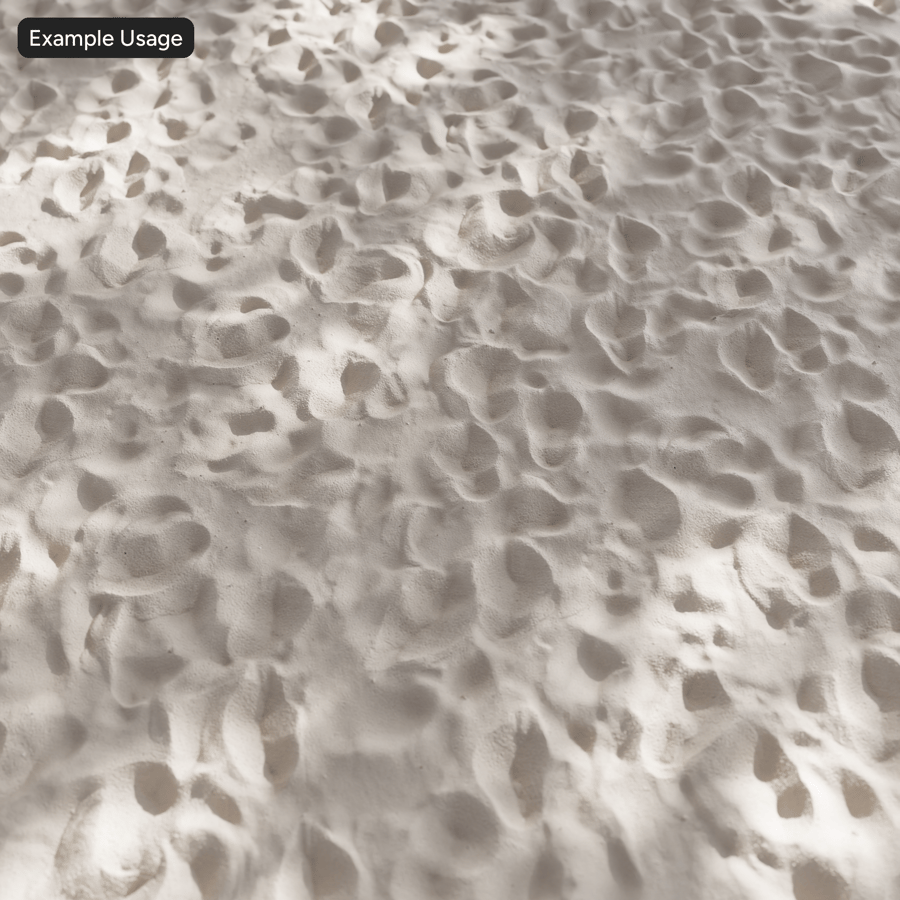 Voetafdruk op gegolfd zand