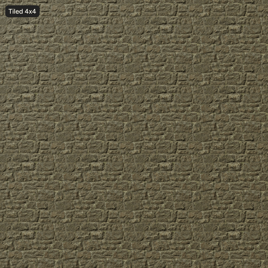 Mossy Stone Block Wall Texture