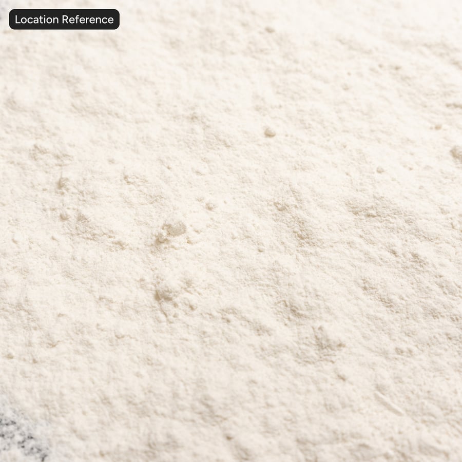 Textura de farinha aglomerada