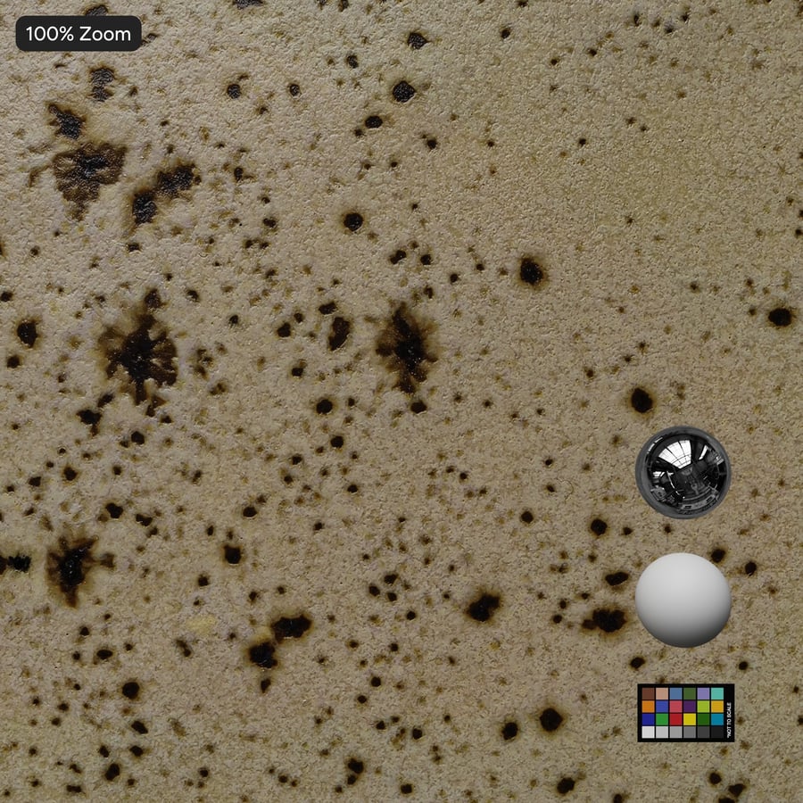 Фактура керамической глазури Ink Spot, овсяная