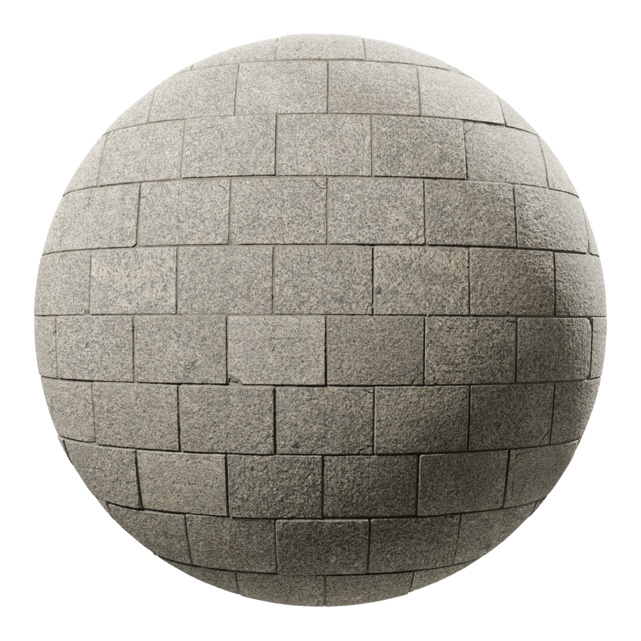 Brick Format Granite Paving Texture, Salt and Pepper