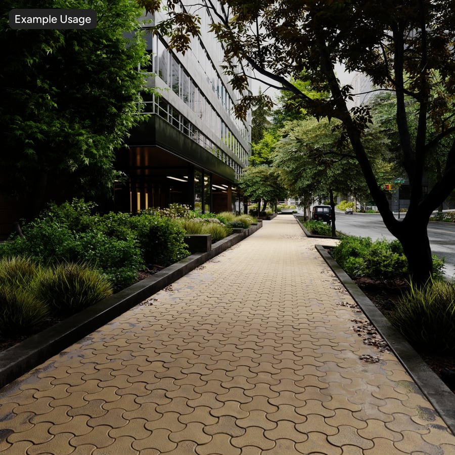 Dirty Milano Paver Texture, Amarelo