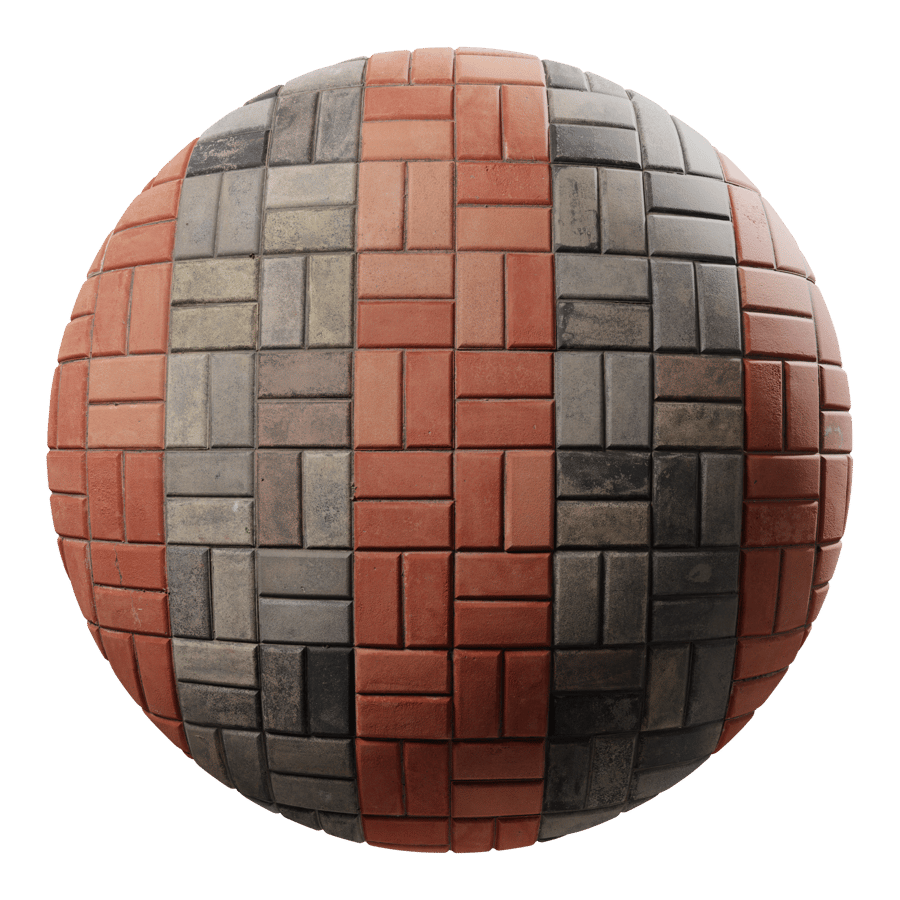 Υφή Stone Paver, πολύχρωμη