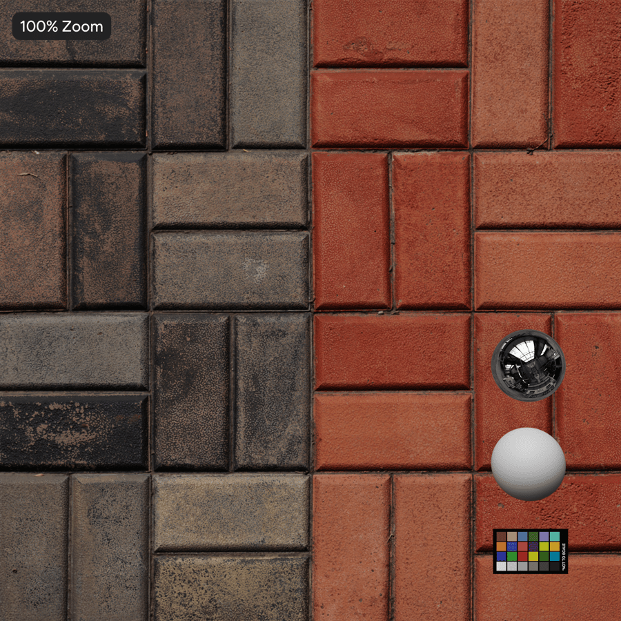 Υφή Stone Paver, πολύχρωμη