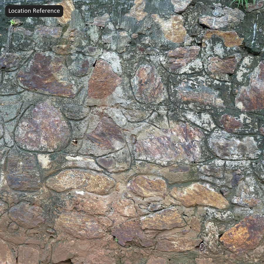 Weathered Rubble Stone Wall Texture