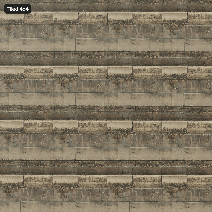 Weathered Stone Block Wall Texture
