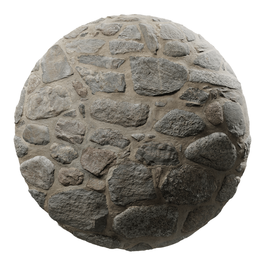 Old Mixed Rubble Stone Wall Texture