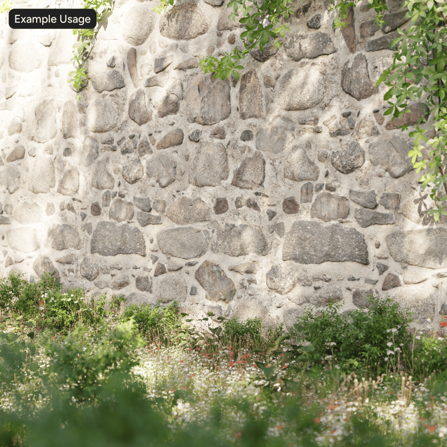 Mixed Rubble Stone Wall Texture