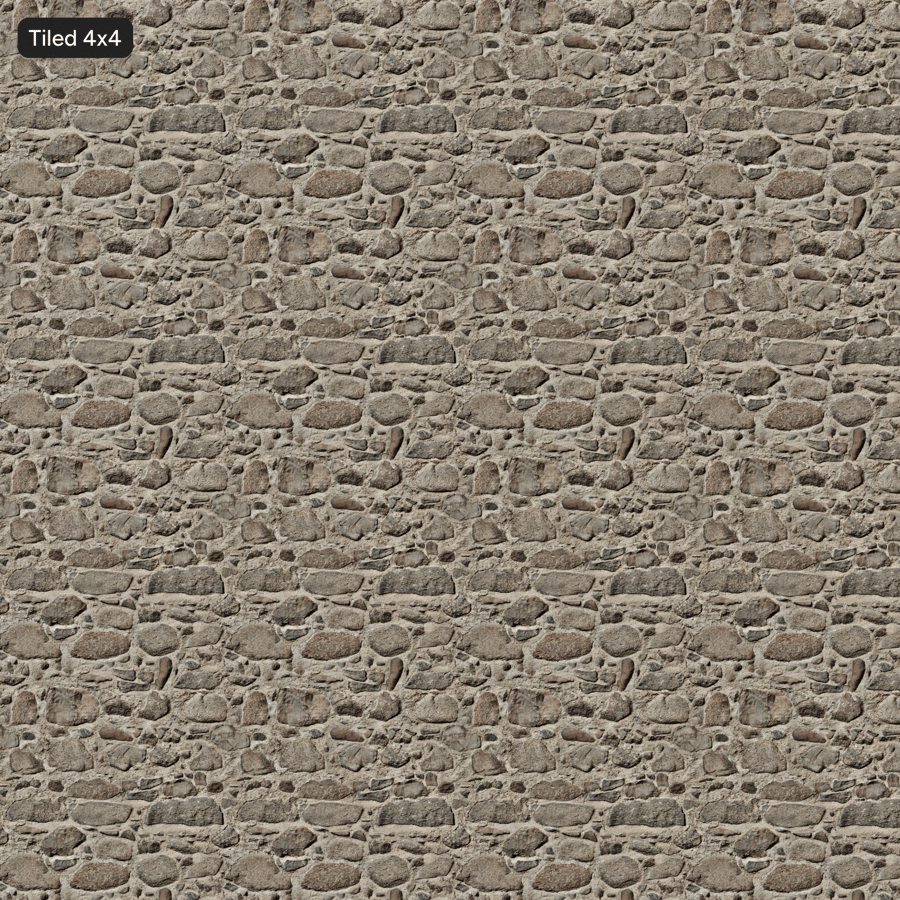 Mixed Rubble Stone Wall Texture