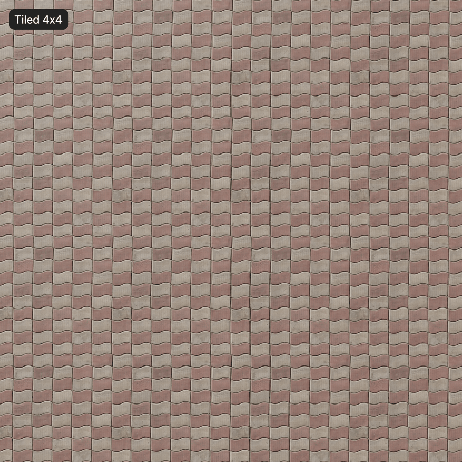 Textura de pavimento ondulado, axadrezado
