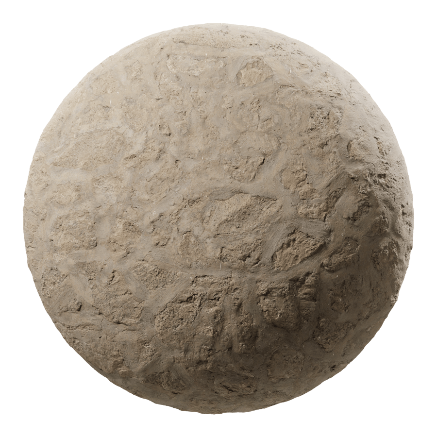 Tekstur Dinding Batu Mortar Tua, Krem