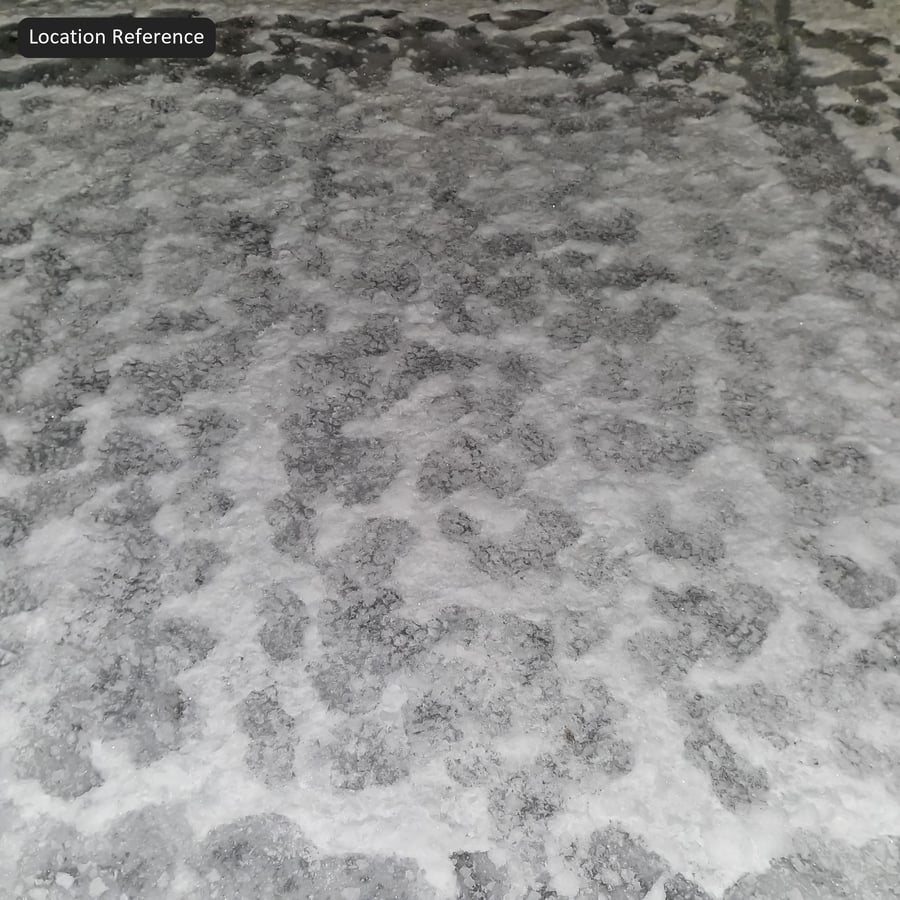 Textura de pegadas na neve