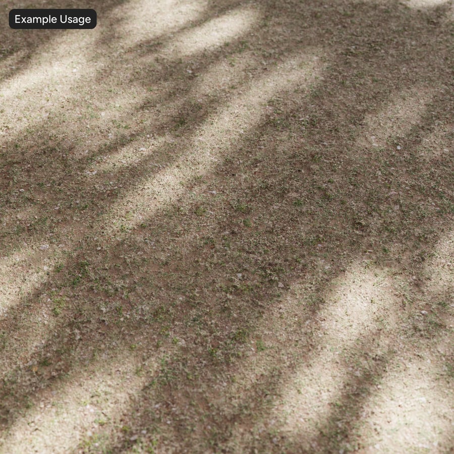 Versleten, gehavende gras- en aardegrondtextuur, zandbeige