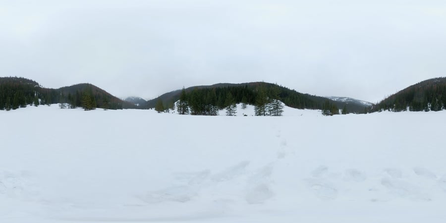 Snowy Mountains Overcast Sky Outdoor HDRI