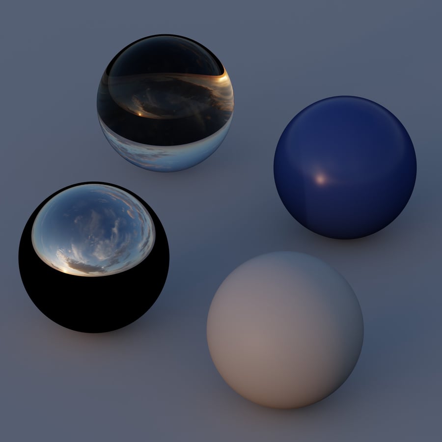 HDRI obloha s oblačným západom slnka
