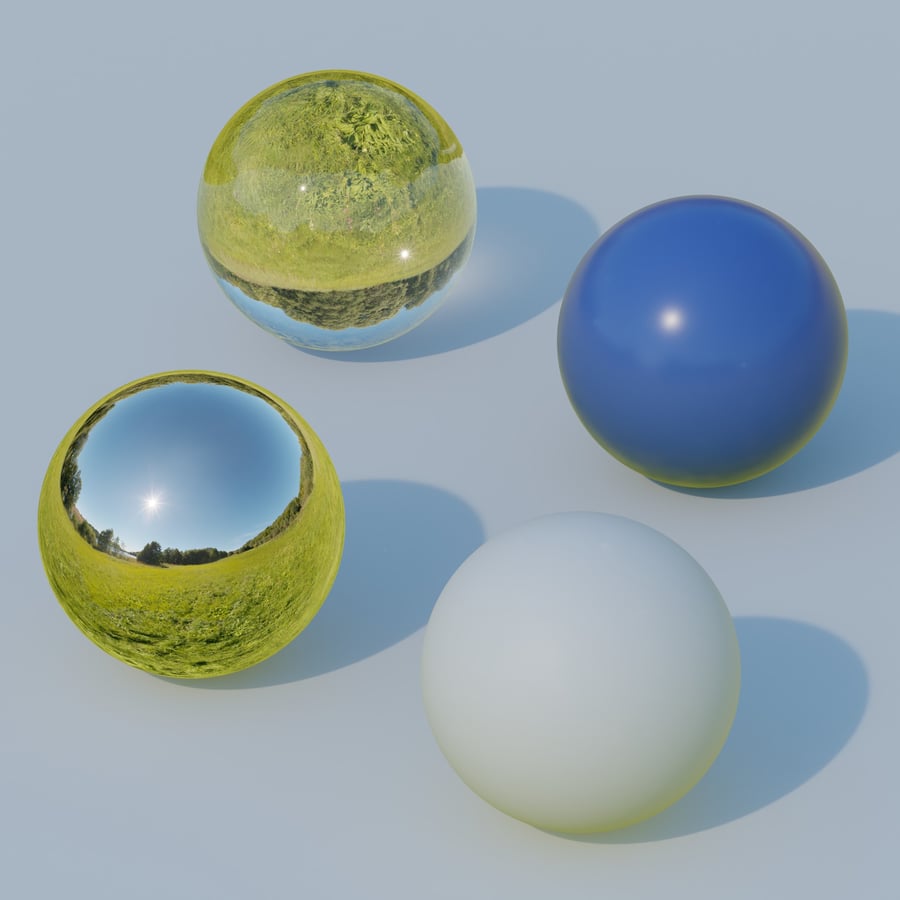 HDRI de céu limpo de tarde num campo