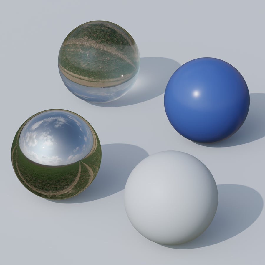 HDRI de exterior com céu de tarde nublada e trilhos