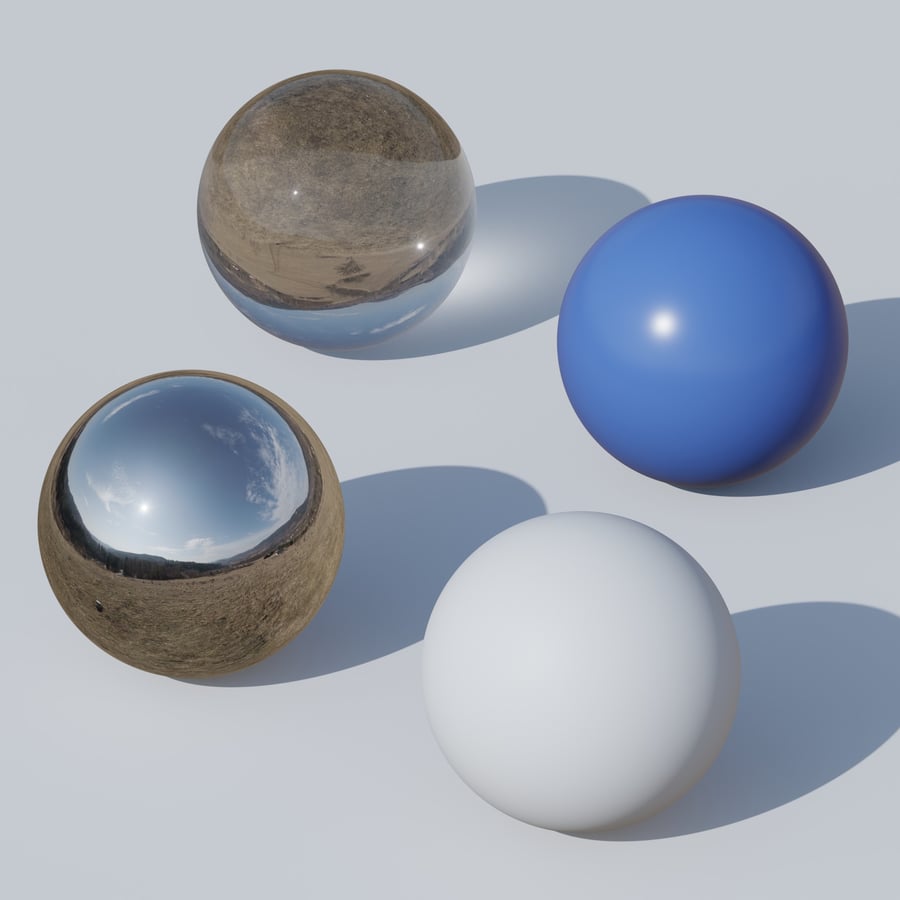 HDRI καθαρού ορεινού ουρανού το απόγευμα σε εξωτερικό χώρο