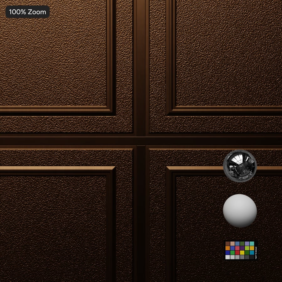 Rough Paneled Drop Ceiling Texture, Bronze
