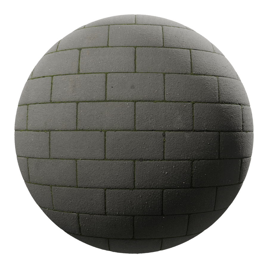 Running Bond Basalt Paver Texture, Dark Grey
