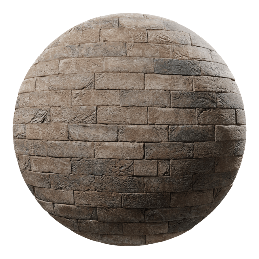Dark Rusticated Brick Wall Texture