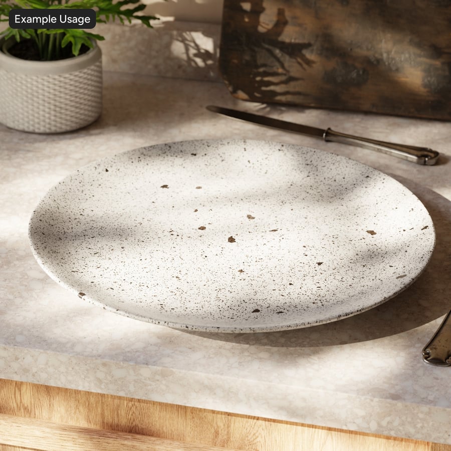 Texture de poterie en céramique émaillée mouchetée d'encre, grise