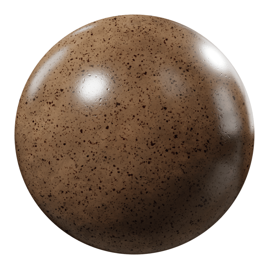 Tekstur Tembikar Keramik Berglasir Berbintik Tinta, Coklat
