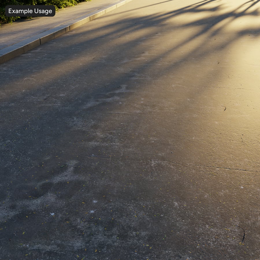 Débris sur texture de béton mat