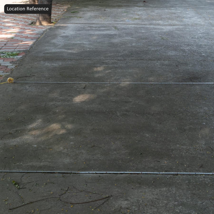 Débris sur texture de béton mat