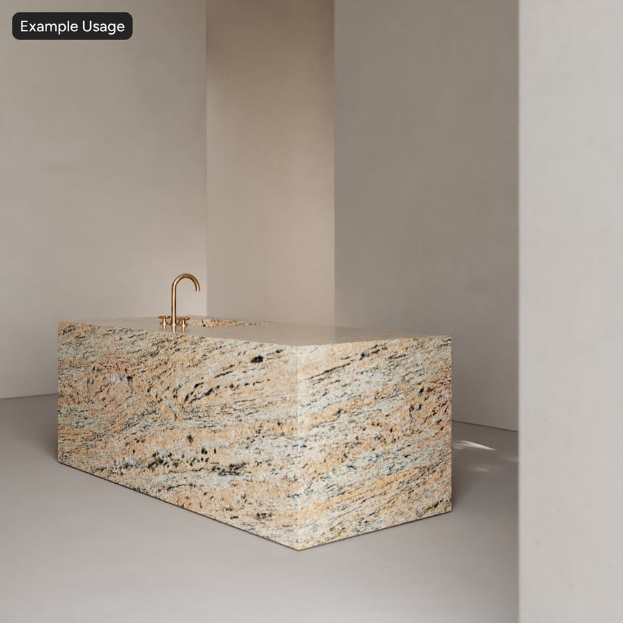 Struttura in pietra di granito levigata, arancione chiaro