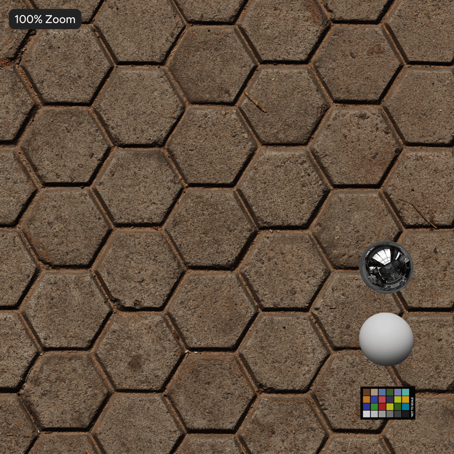 Textura de Pavimentação Hexagonal