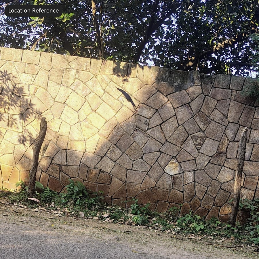 Irregular Rubble Stone Wall Texture, Brown