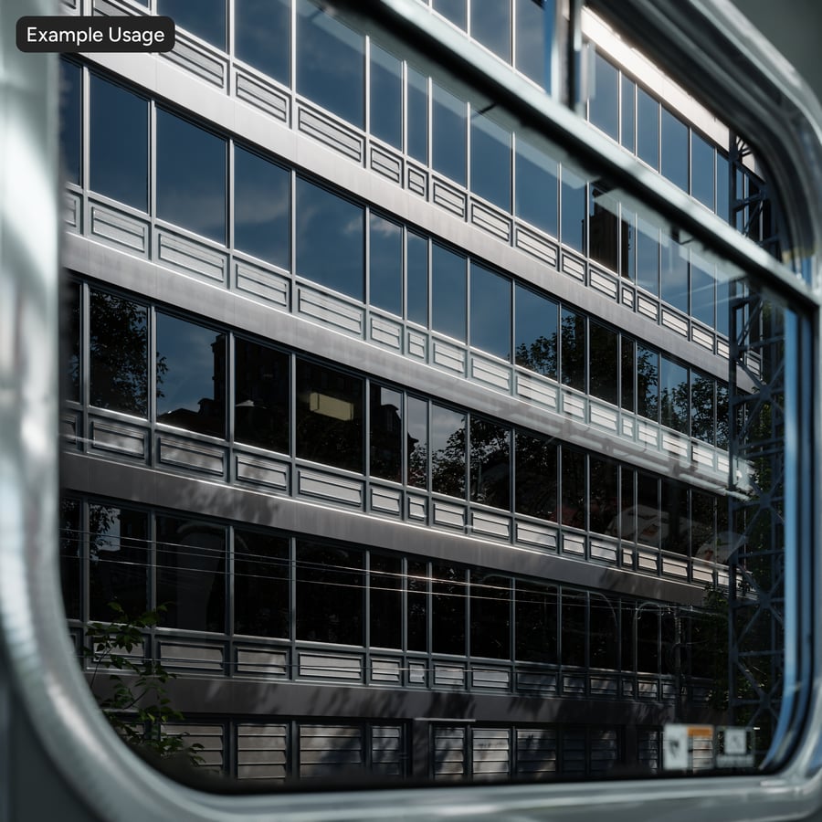 Modern Office Building Facade Aerial Texture, Dark Gray