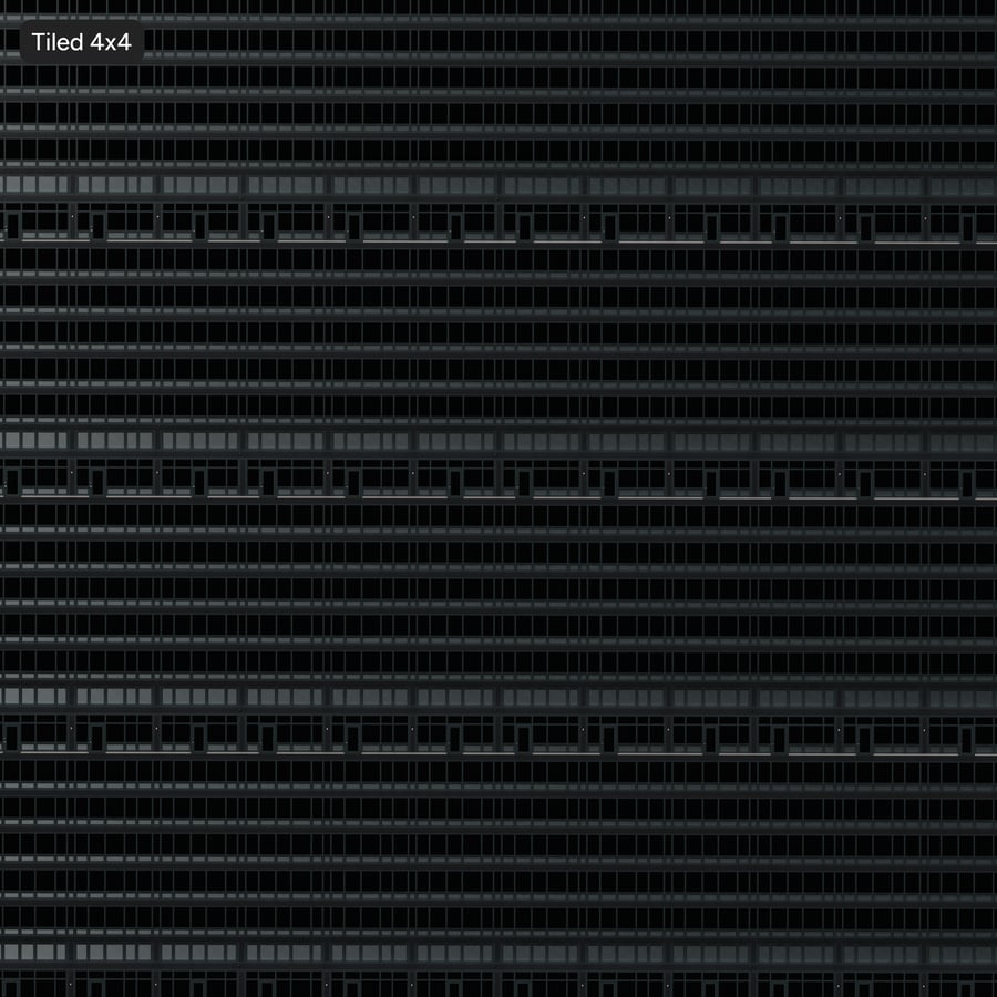 Modern Office Building Facade Aerial Texture, Dark Gray