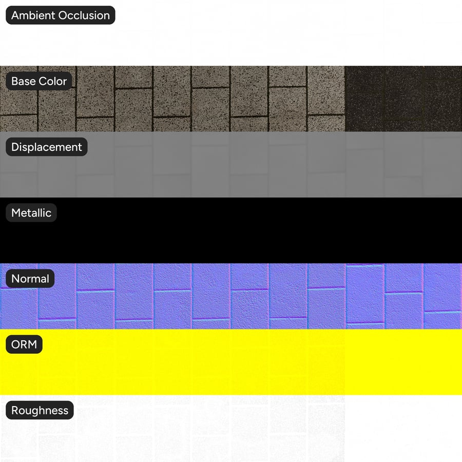 Texture de pavé en pierre sale, noir et gris