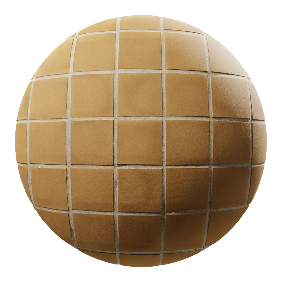 Square Stacked Ceramic Paver Texture, Yellow